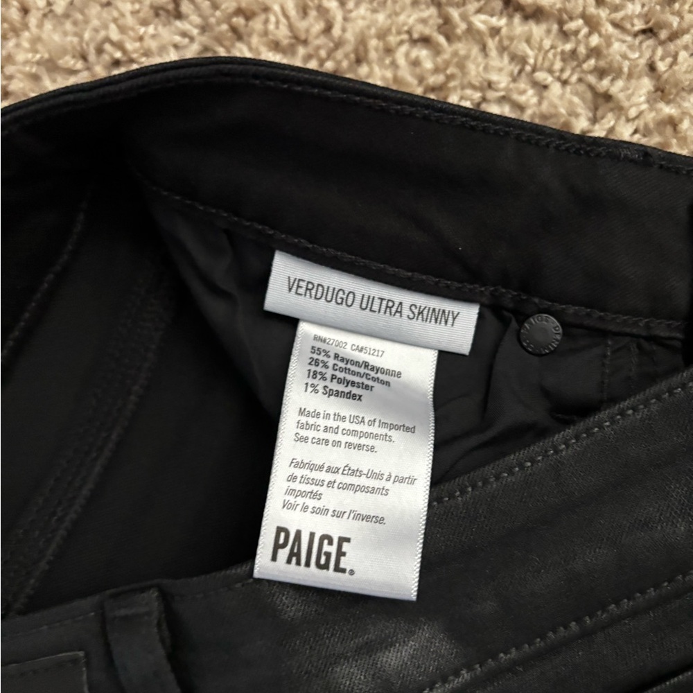 PAIGE Black Denim Jeans